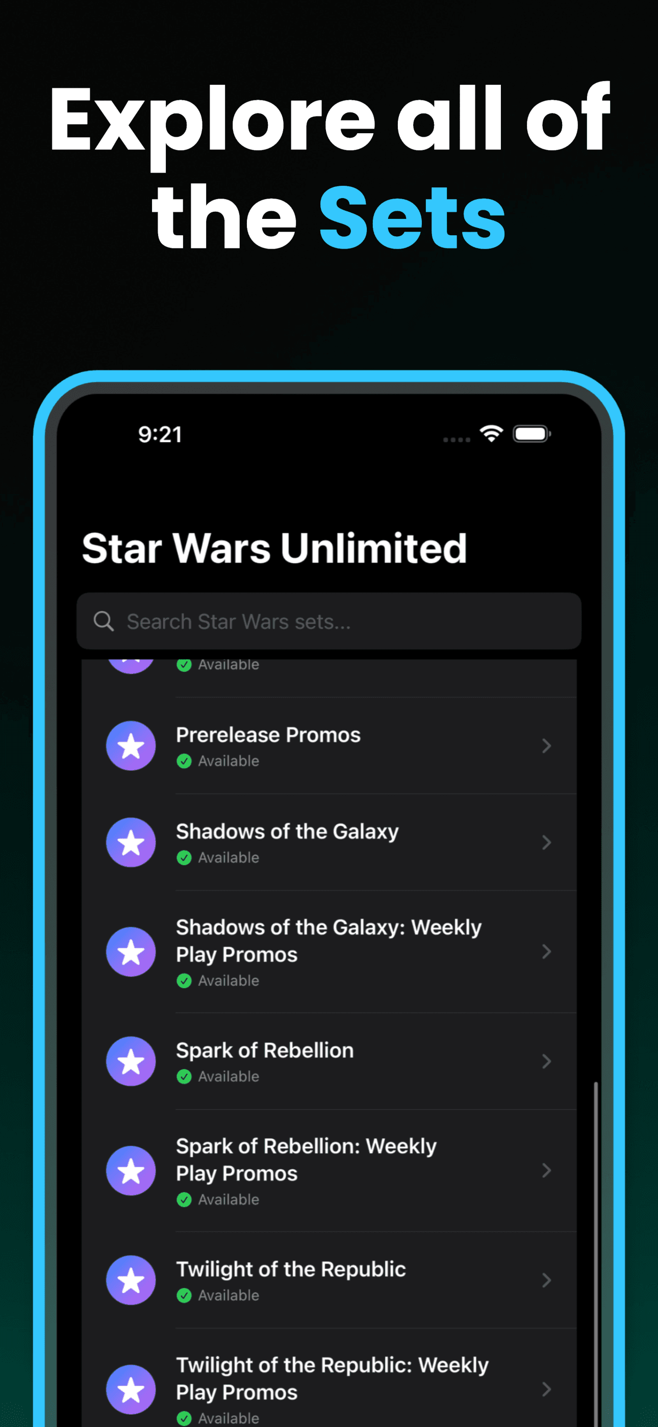 Star Wars Unlimited Scanner - Deck Builder